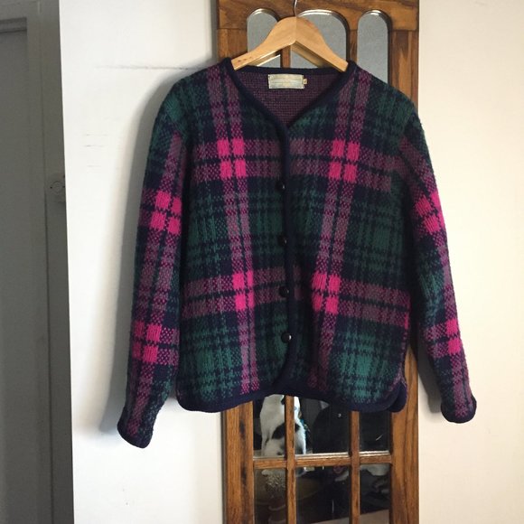 Archie & Brown Son Winter Cardigan Sweaters - Vintage Archie & Brown Son Wool Cardigan